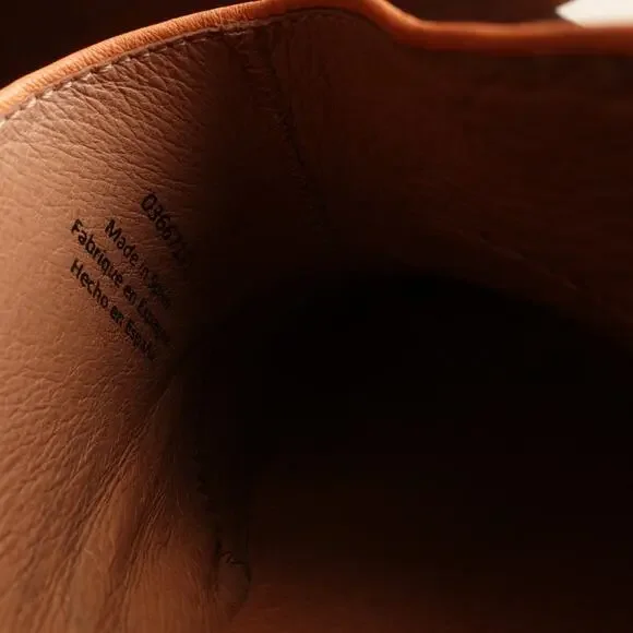 Free People Leather Platform Mules in Orange and Brown - Picture 13 of 14